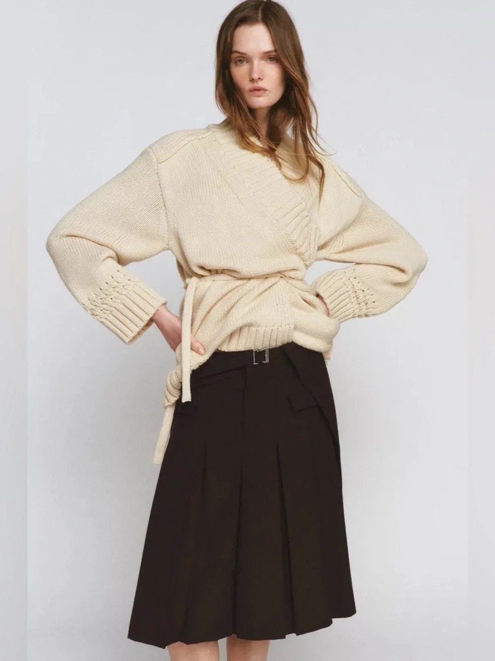 Zara structured pleated